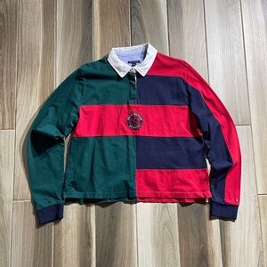 Tommy Hilfiger Red and Green Crop Top